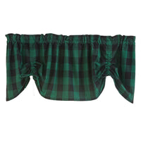 Thumbnail for Wicklow Check Lined Farmhouse Valance Curtain - Forest Park designs - The Fox Decor