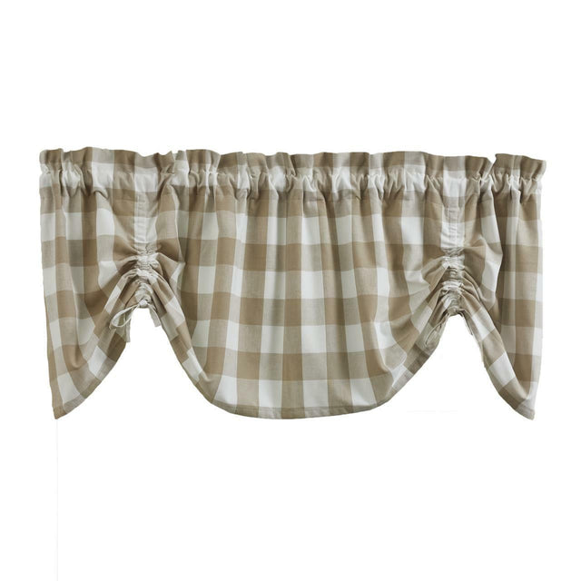 Wicklow Check Valance - Farmhouse Natural Park designs - The Fox Decor