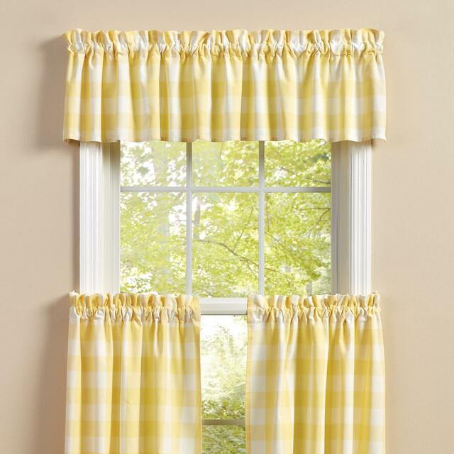 Wicklow Check Valance - Yellow 72"x14" Park Designs - The Fox Decor