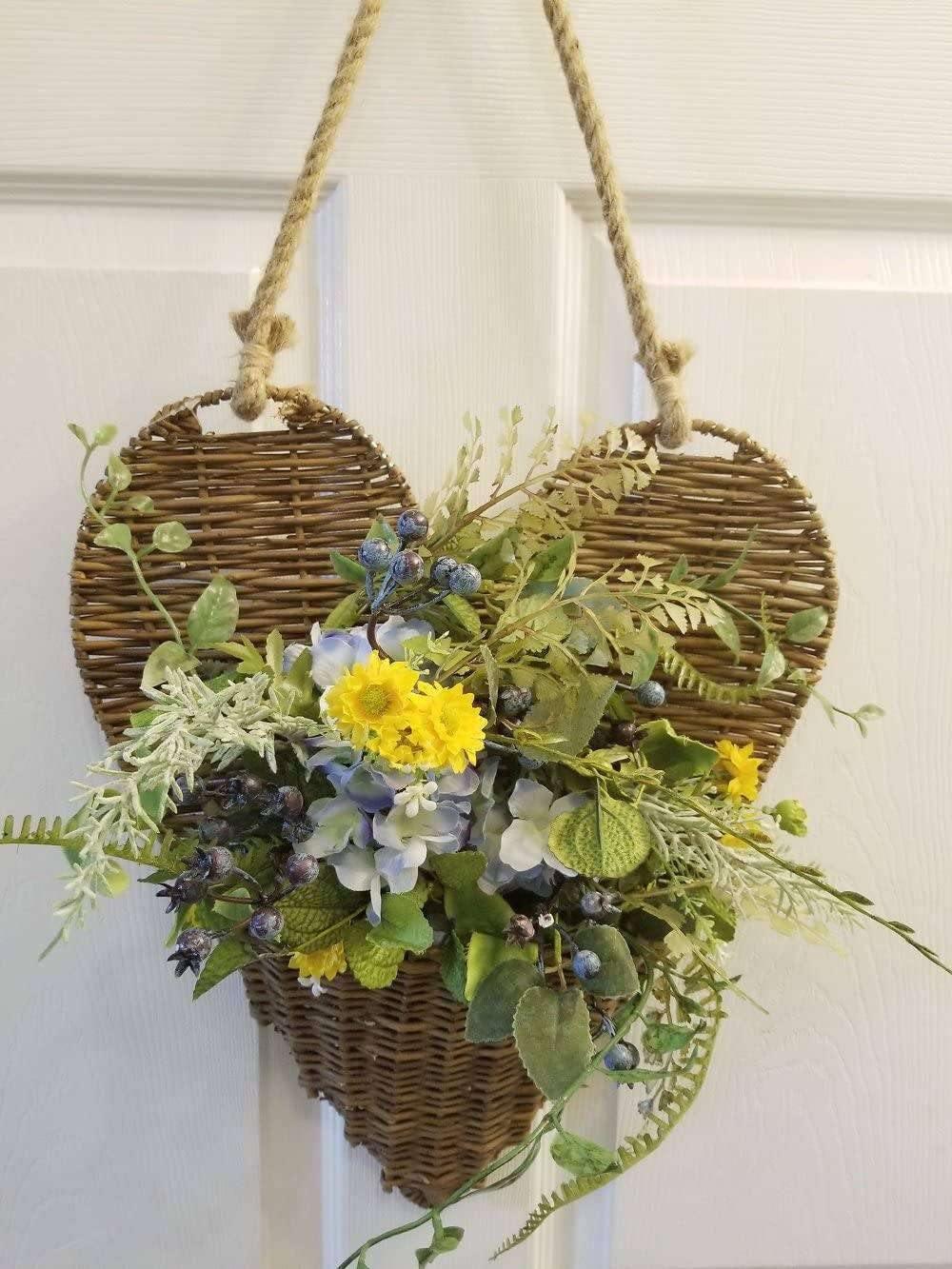 Willow Heart Wall Basket