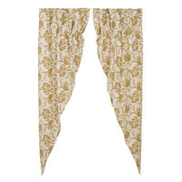Thumbnail for Dorset Gold Floral Prairie Long Panel Curtain Set of 2 84x36x18 VHC Brands