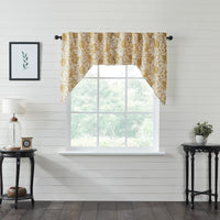 Thumbnail for Dorset Gold Floral Swag Curtain Set of 2 36x36x16 VHC Brands