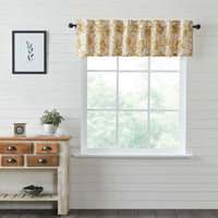 Thumbnail for Dorset Gold Floral Valance Curtain 16x72 VHC Brands