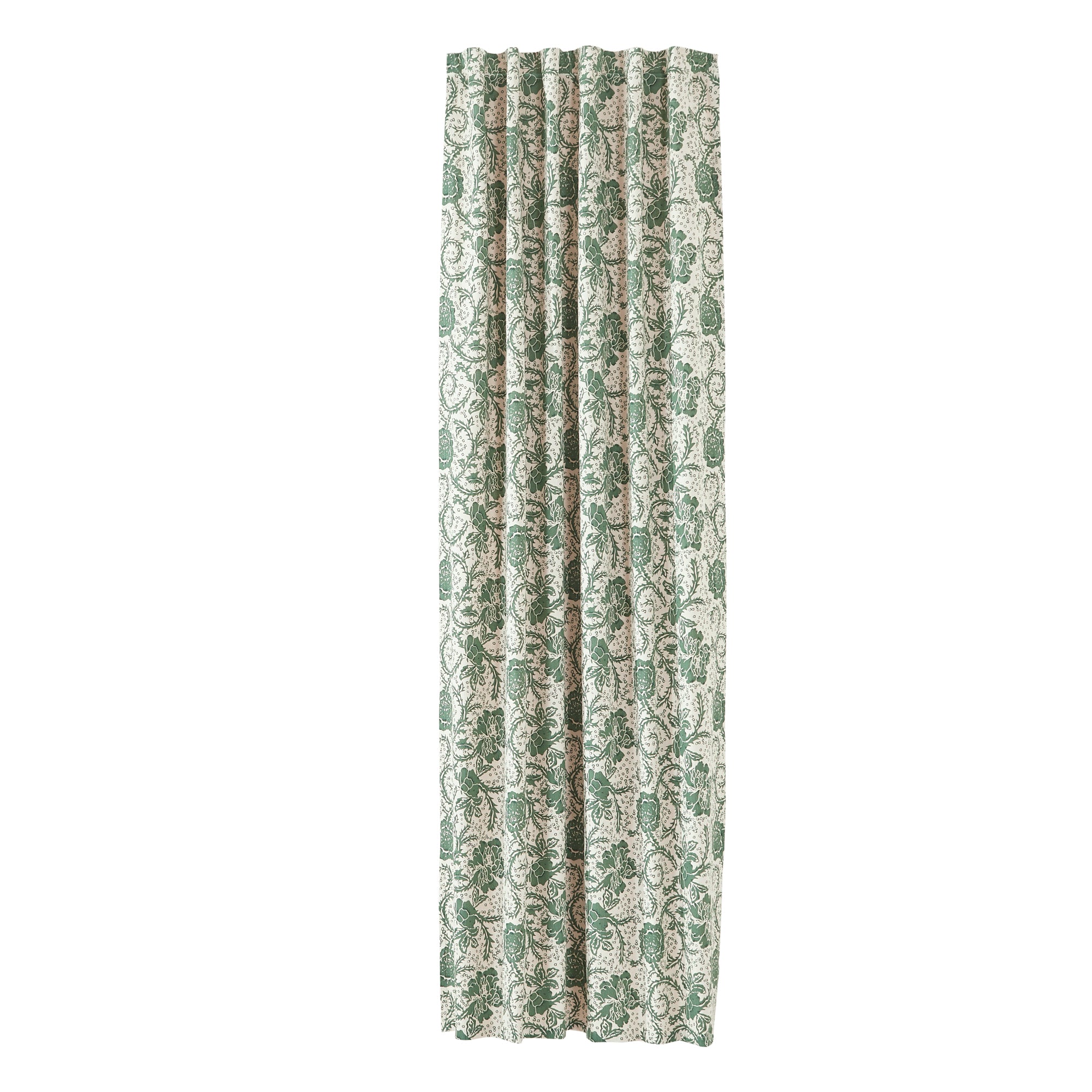 Dorset Green Floral Panel Curtain 96