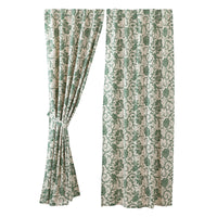 Thumbnail for Dorset Green Floral Panel Curtain Set of 2 84x40 VHC Brands
