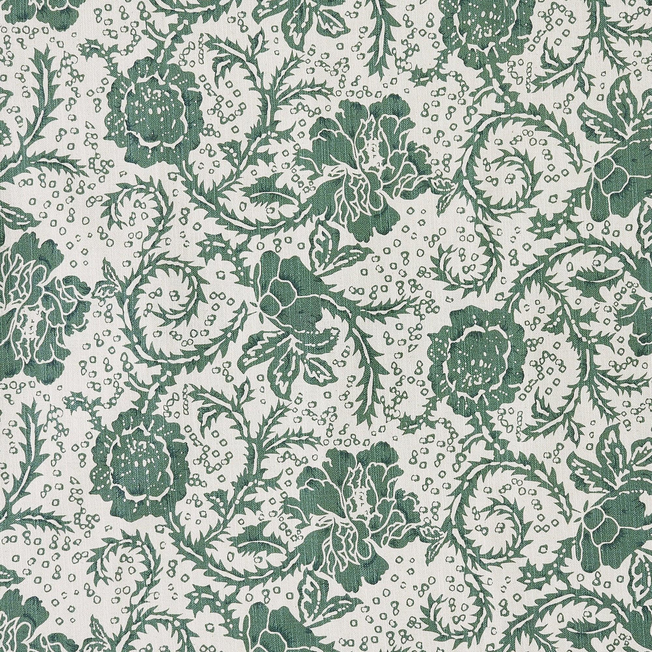 Dorset Green Floral Short Panel Curtain Set of 2 63x36 VHC Brands - The Fox Decor