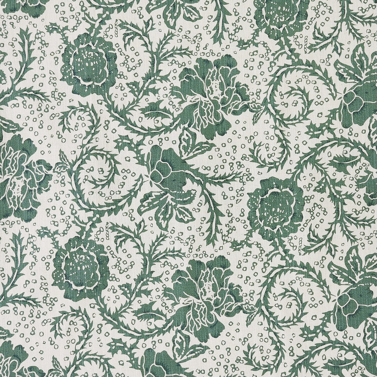 Dorset Green Floral Panel Curtain 96"x50" VHC Brands - The Fox Decor