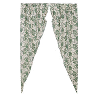 Thumbnail for Dorset Green Floral Prairie Long Panel Curtain Set of 2 84x36x18 VHC Brands - The Fox Decor