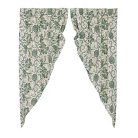 Thumbnail for Dorset Green Floral Prairie Short Panel Curtain Set of 2 63x36x18 VHC Brands - The Fox Decor