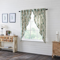 Thumbnail for Dorset Green Floral Prairie Short Panel Curtain Set of 2 63x36x18 VHC Brands