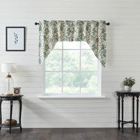 Thumbnail for Dorset Green Floral Swag Curtain Set of 2 36x36x16 VHC Brands