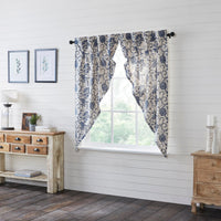 Thumbnail for Dorset Navy Floral Prairie Short Panel Curtain Set of 2 63x36x18 VHC Brands - The Fox Decor