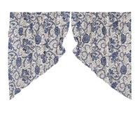 Thumbnail for Dorset Navy Floral Prairie Swag Set of 2 36x36x18 VHC Brands - The Fox Decor