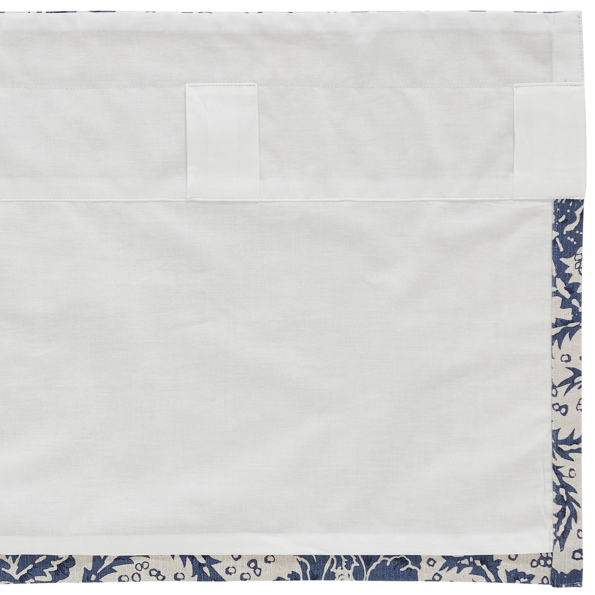 Dorset Navy Floral Prairie Swag Set of 2 36x36x18 VHC Brands - The Fox Decor