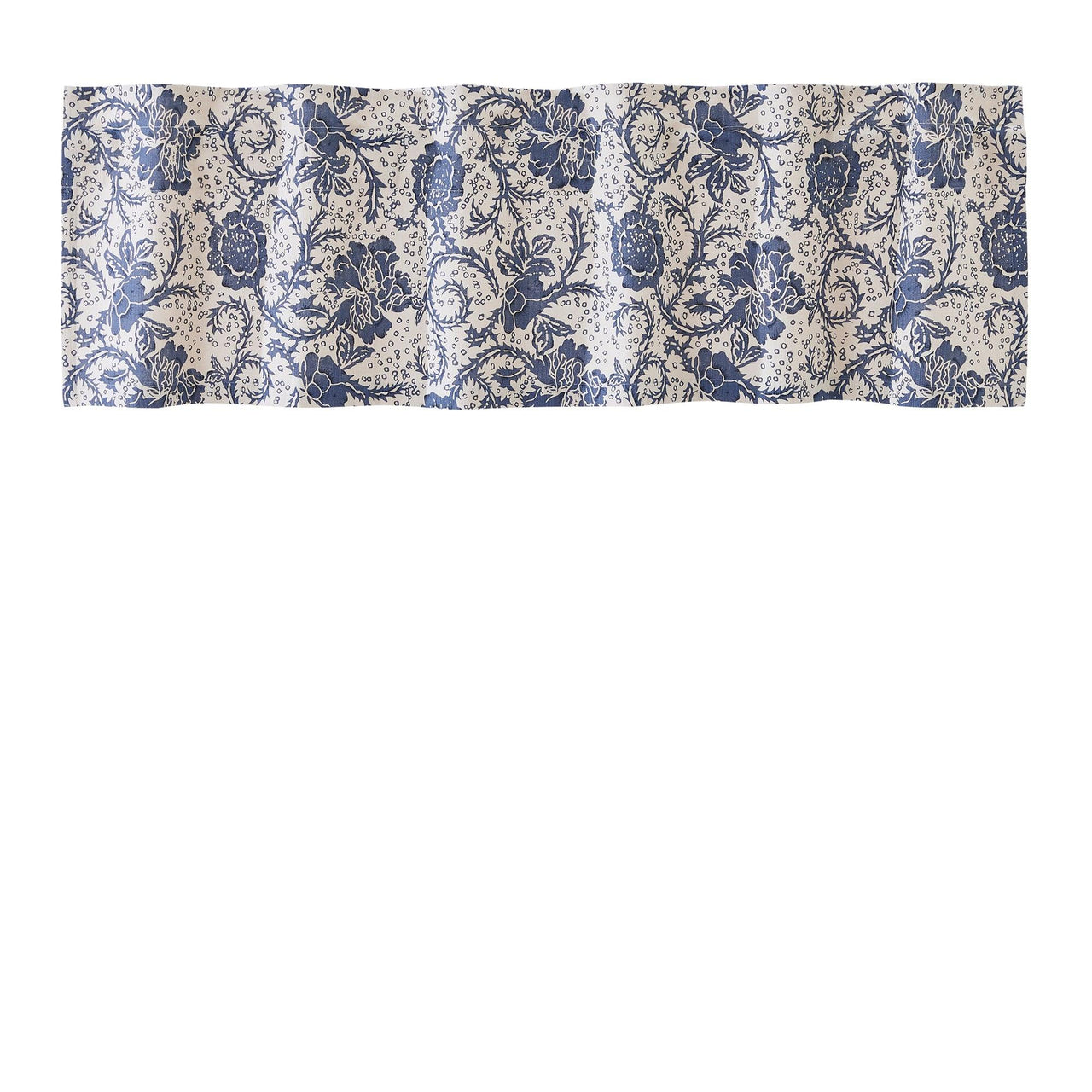 Dorset Navy Floral Valance Curtain 16x60 VHC Brands