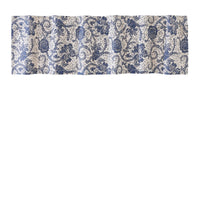 Thumbnail for Dorset Navy Floral Valance Curtain 16x60 VHC Brands - The Fox Decor