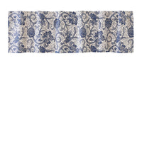 Thumbnail for Dorset Navy Floral Valance Curtain 16x60 VHC Brands