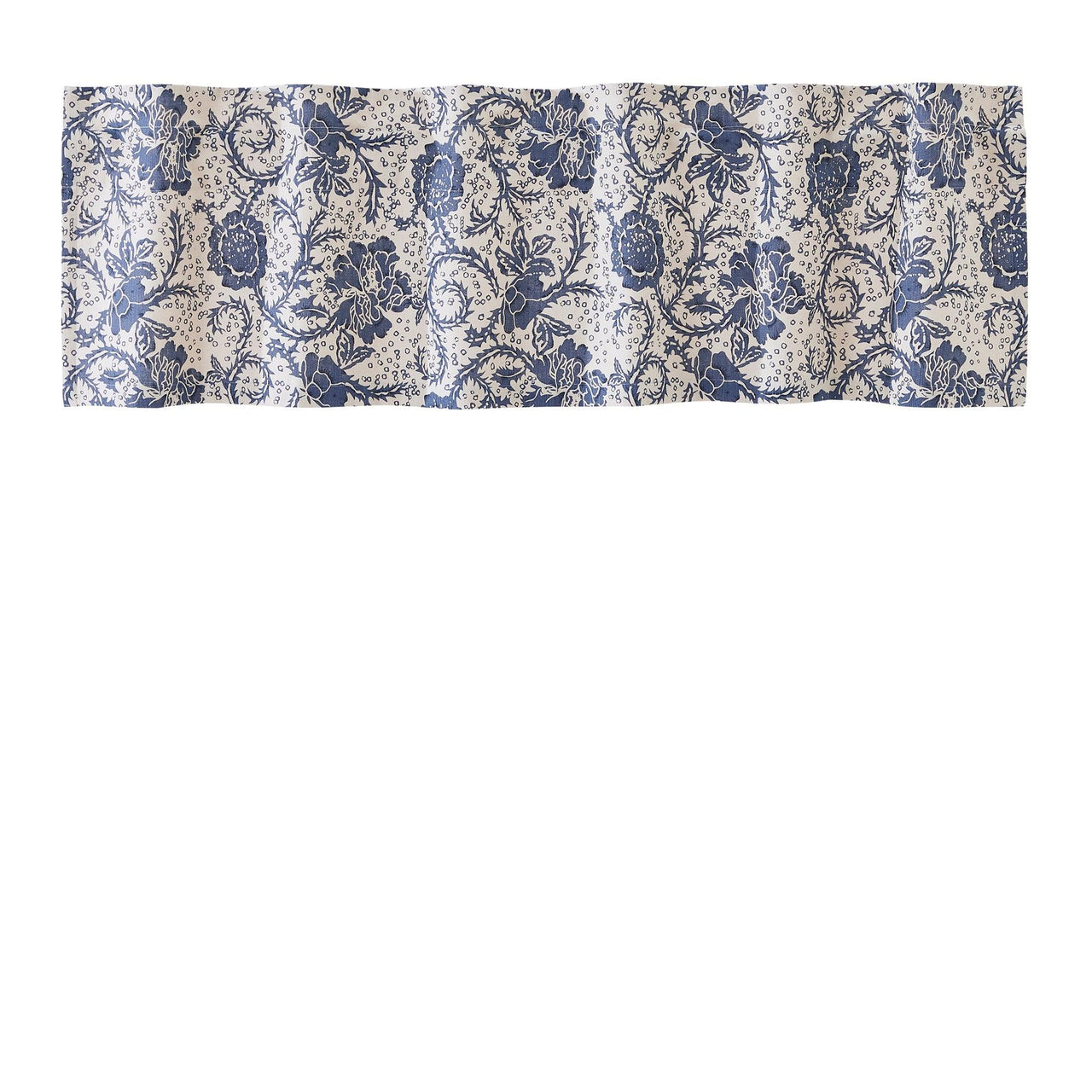 Dorset Navy Floral Valance Curtain 16x72 VHC Brands