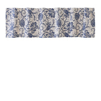 Thumbnail for Dorset Navy Floral Valance Curtain 16x72 VHC Brands