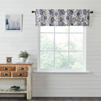 Thumbnail for Dorset Navy Floral Valance Curtain 16x72 VHC Brands