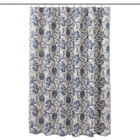 Thumbnail for Dorset Navy Floral Shower Curtain 72x72 VHC Brands