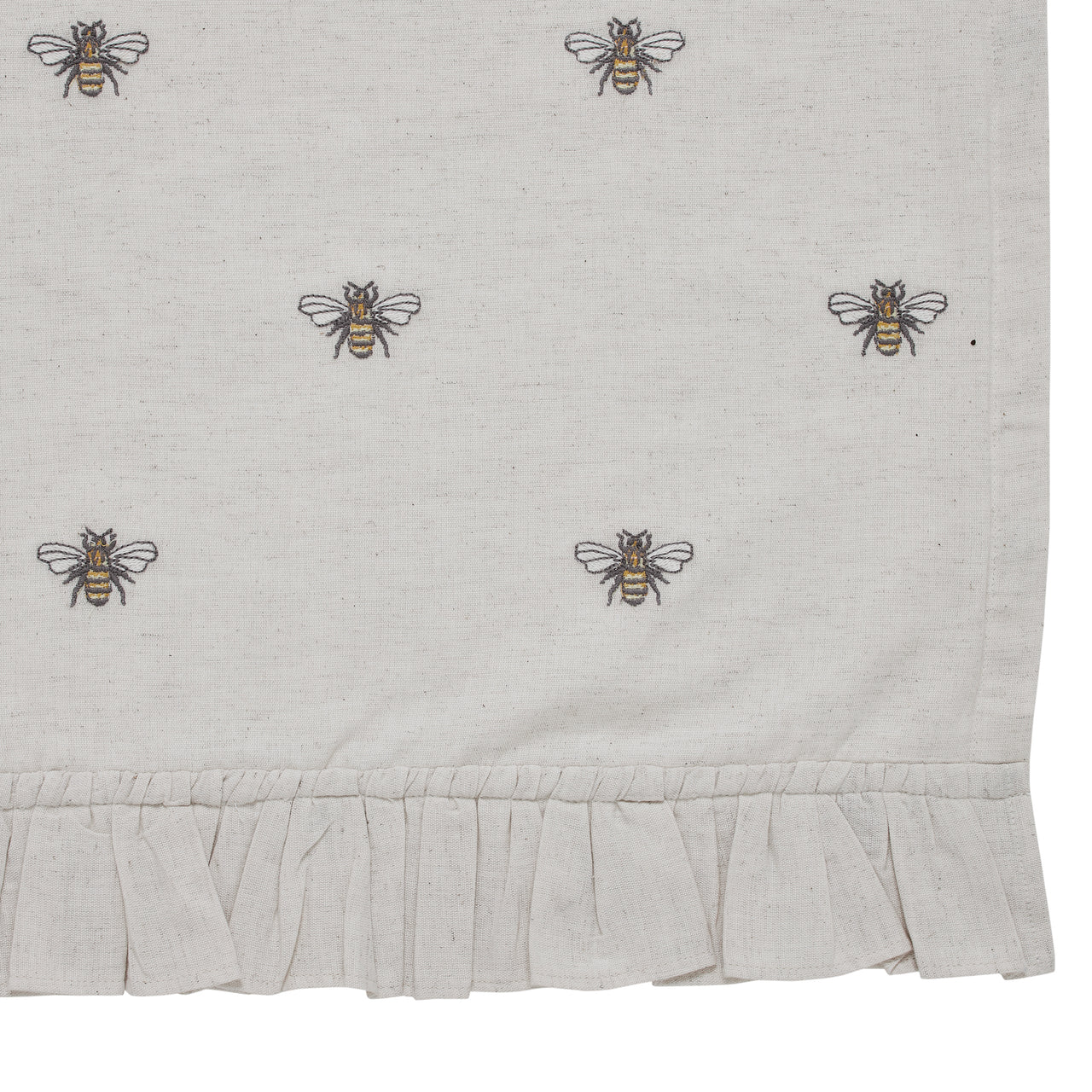 Embroidered Bee Valance Curtain 16"x90" VHC Brands