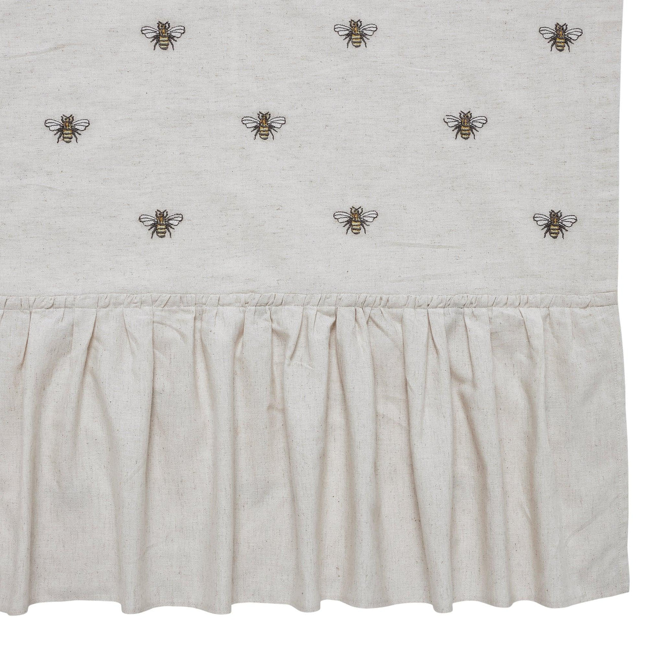 Embroidered Bee Shower Curtain 72x72 VHC Brands - The Fox Decor