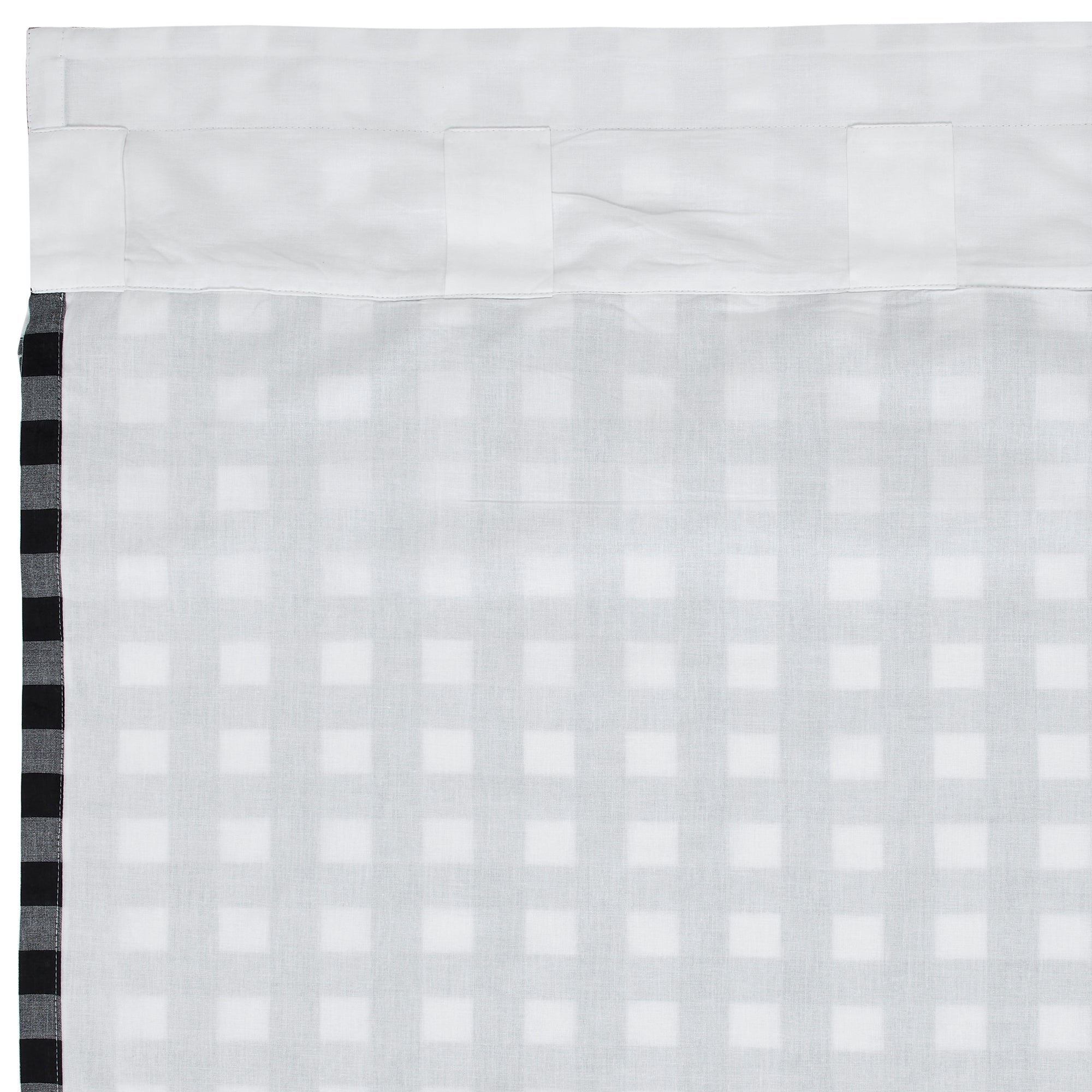 Annie Buffalo Black Check Ruffled Panel Curtain 96