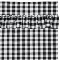Thumbnail for Annie Buffalo Black Check Ruffled Panel Curtain 96