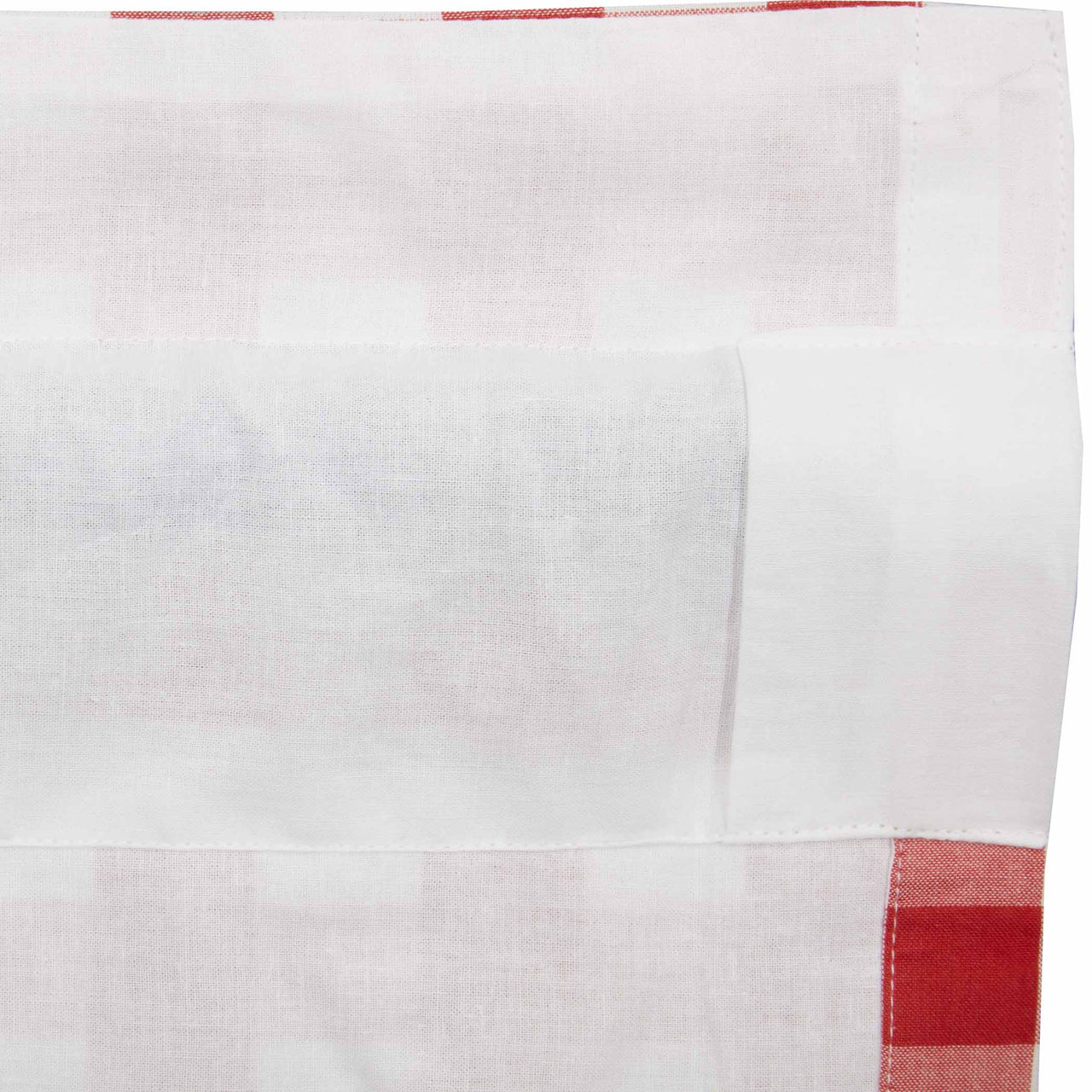 Annie Buffalo Red Check Panel Curtain 96"x50" VHC Brands - The Fox Decor
