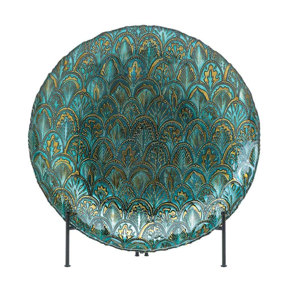 Abstract Peacock Decorative Bowl - The Fox Decor