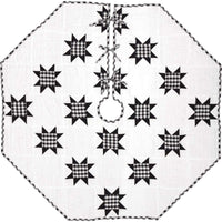 Thumbnail for Emmie Black Patchwork Christmas Tree Skirt 55 VHC Brands - The Fox Decor
