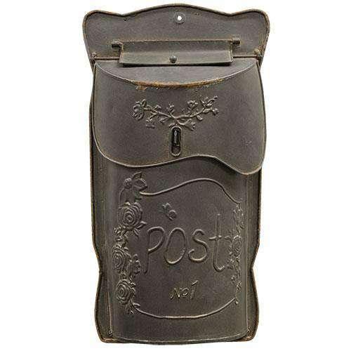 Aged Black Post Box - The Fox Decor