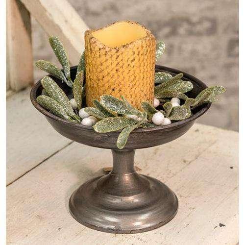 Aged Galvanized Pedestal - The Fox Decor