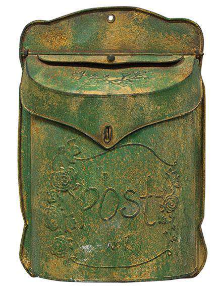 Aged Green Post Box Mail and Post Boxes CWI+ 