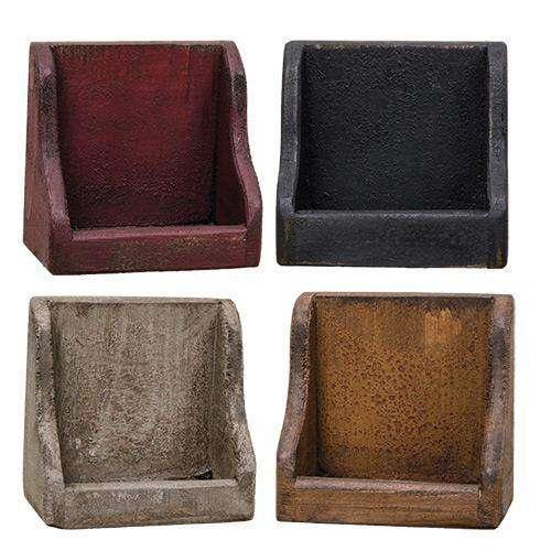 Aged Wood Shaker Holder - Black - The Fox Decor