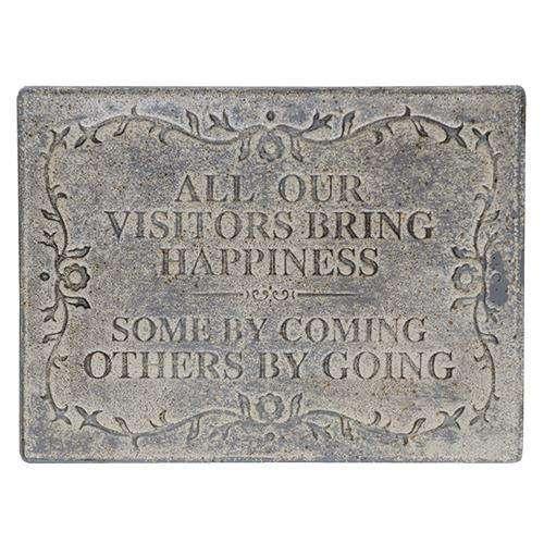 All Our Visitors Galvanized Sign - The Fox Decor