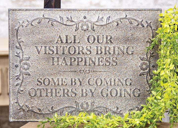 All Our Visitors Galvanized Sign - The Fox Decor
