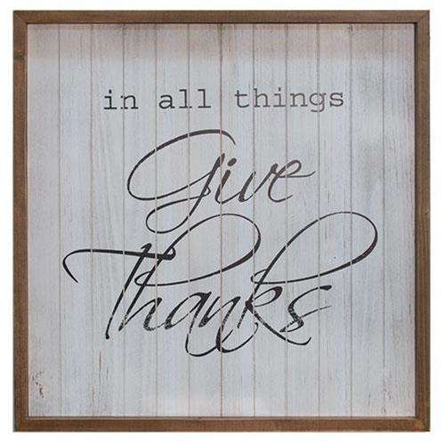 All Things Give Thanks Framed Sign Pictures & Signs CWI+ 