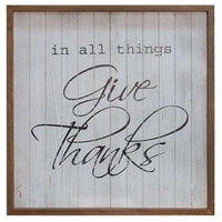 Thumbnail for All Things Give Thanks Framed Sign Pictures & Signs CWI+ 