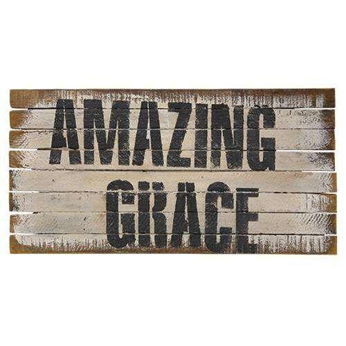 Amazing Grace Lath Sign Wall Decor CWI+ 