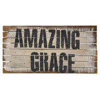 Thumbnail for Amazing Grace Lath Sign Wall Decor CWI+ 