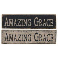 Amazing Grace Vintage Look Sign, Asst - The Fox Decor