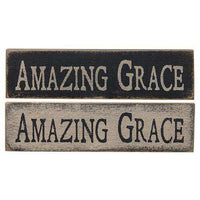 Thumbnail for Amazing Grace Vintage Look Sign, Asst Pictures & Signs CWI+ 