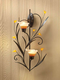 Thumbnail for Amber Lilies Candle Wall Sconce Gallery of Light 