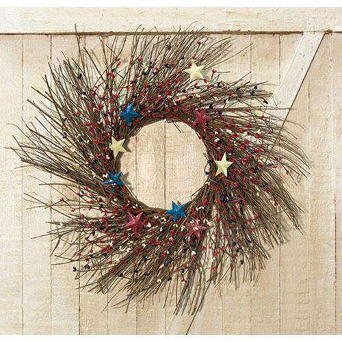 Americana Pip Berry Sunburst Wreath, 24" Wreaths CWI+ 