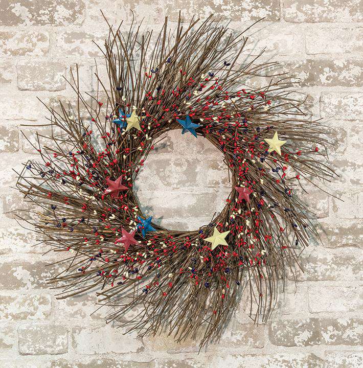 Americana Pip Berry Sunburst Wreath, 24" Wreaths CWI+ 