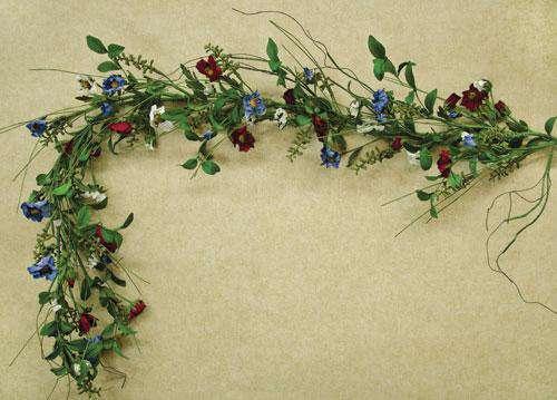 Americana Poppy Garland - The Fox Decor