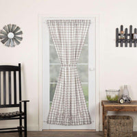 Thumbnail for Annie Buffalo Black/Grey/Red/Tan Check Door Panel 72x40 curtain VHC Brands 