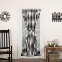 Thumbnail for Annie Buffalo Black/Grey/Red/Tan Check Door Panel 72x40 curtain VHC Brands 